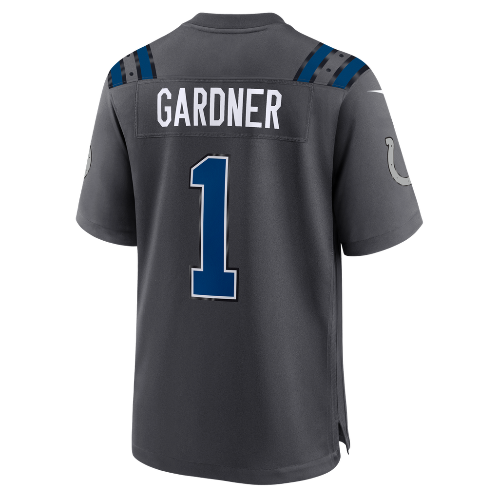 Indianapolis Colts Ahmad Sauce Gardner Nike Anthracite 2026 Rivalries Collection Game Jersey