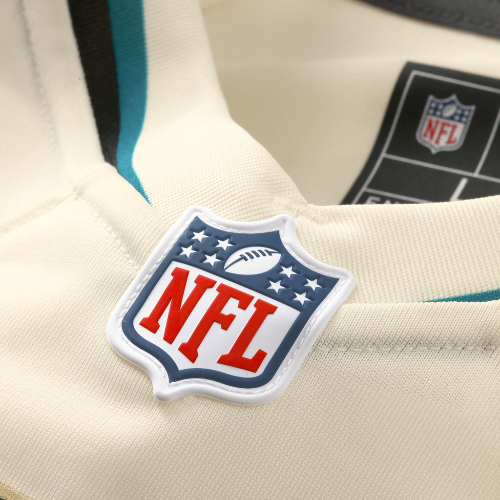 Jacksonville Jaguars Travis Hunter Nike Natural 2026 Rivalries Collection Game Jersey