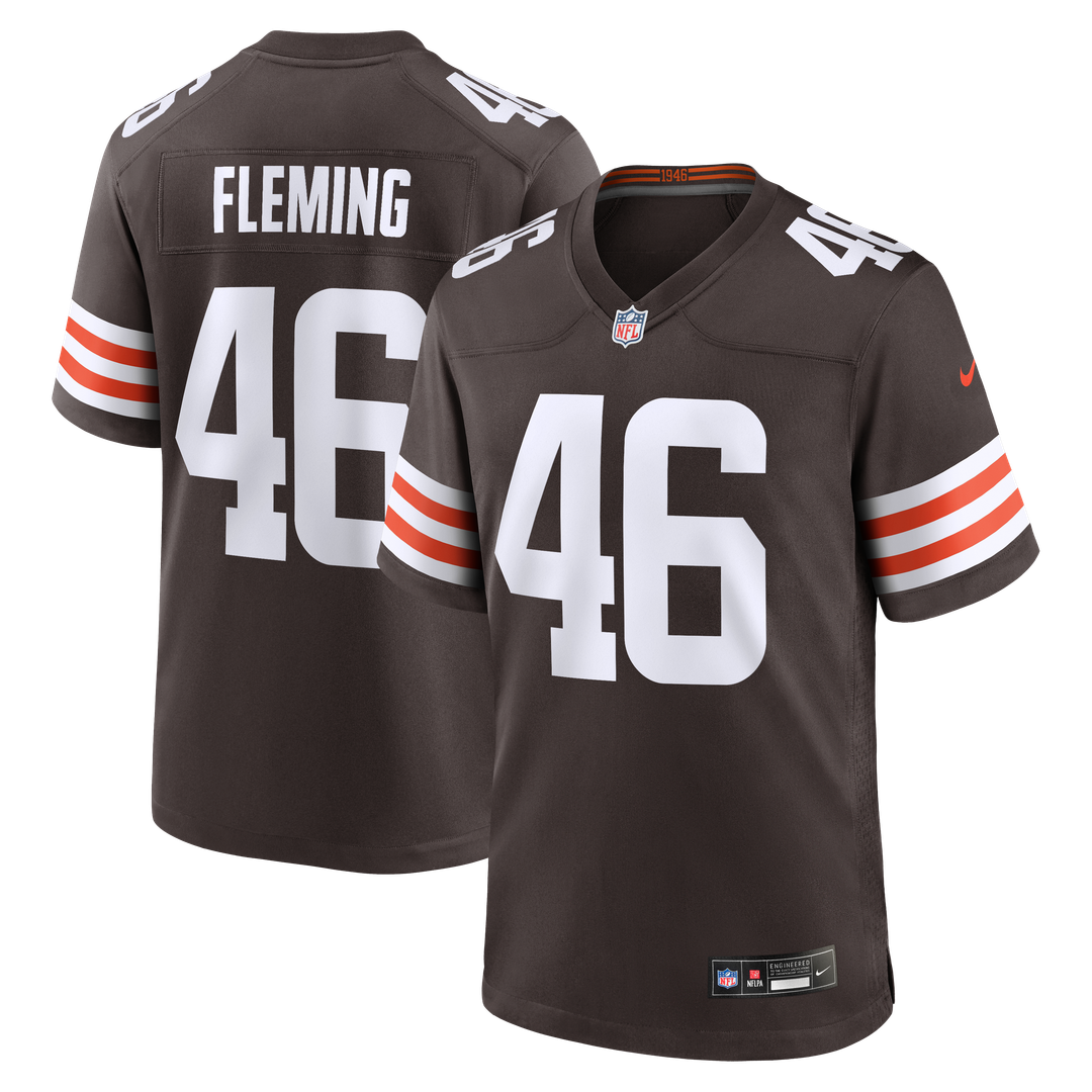 Cleveland Browns Don Fleming Nike Brown Retired Player Jersey