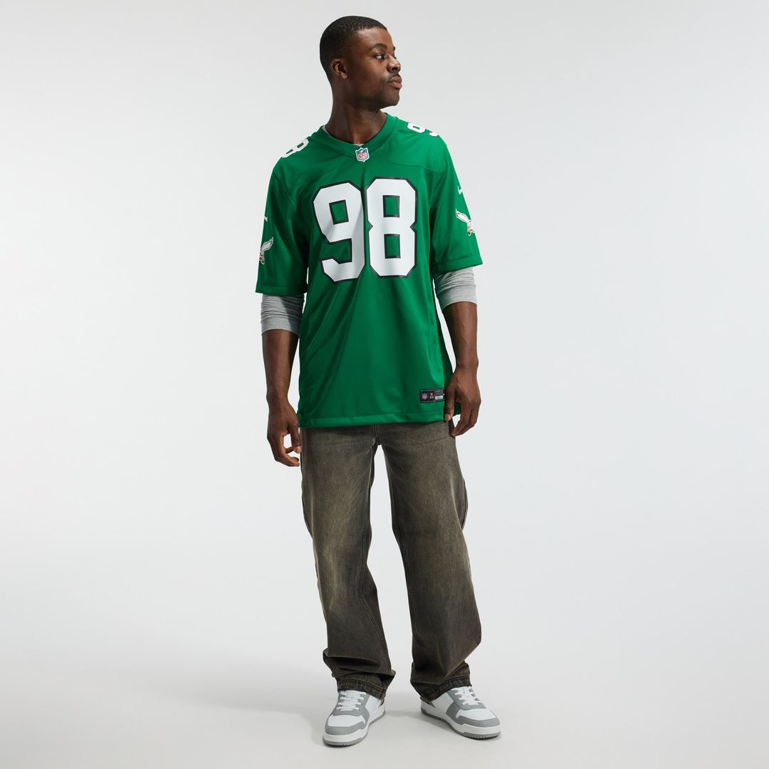 Philadelphia Eagles Jalen Carter Nike Midnight Green Team Game Jersey