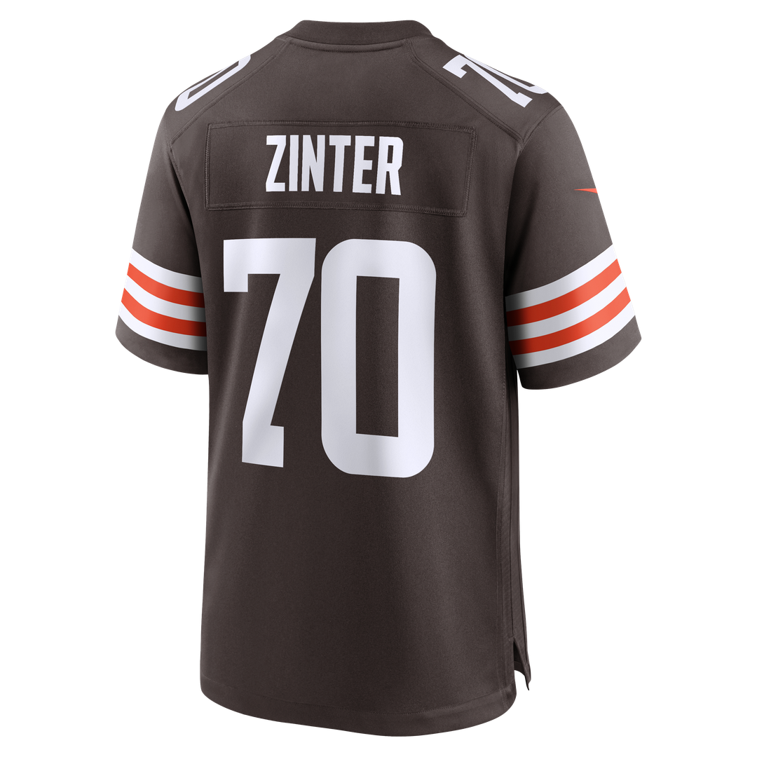 Cleveland Browns Zak Zinter Nike Brown Team Game Jersey