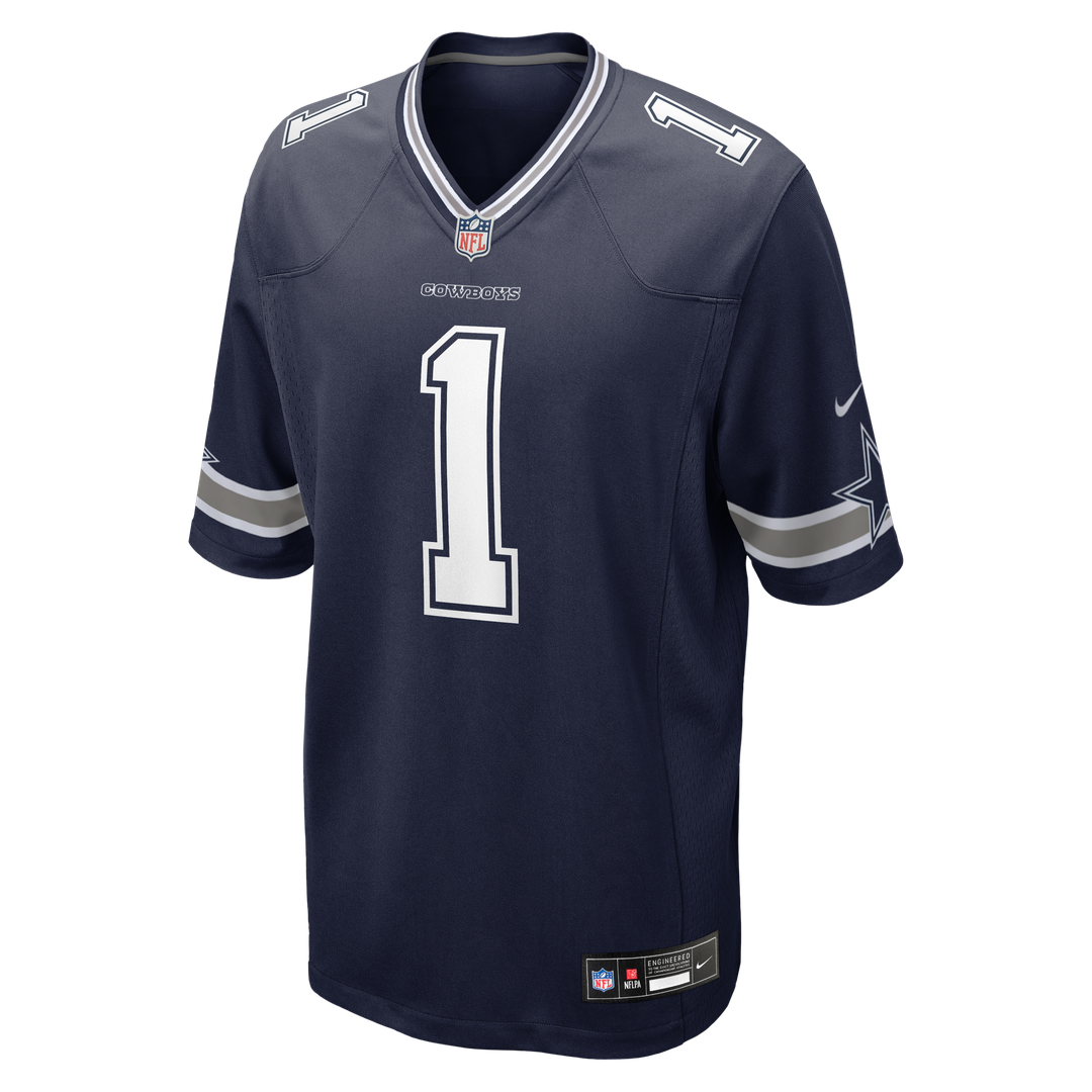 Dallas Cowboys Number 1 Groom Nike Navy Game Jersey
