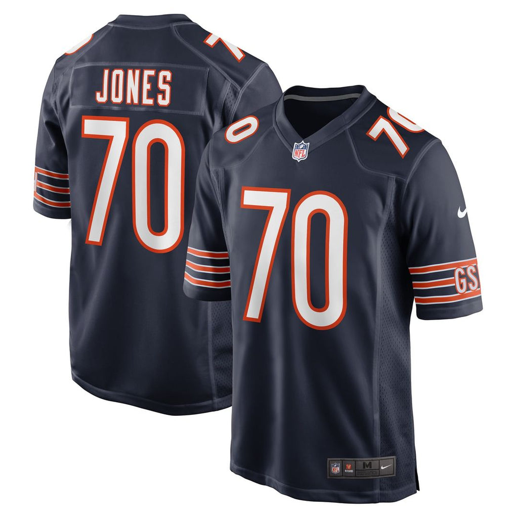 Chicago Bears Braxton Jones Nike Navy Game Player Jersey