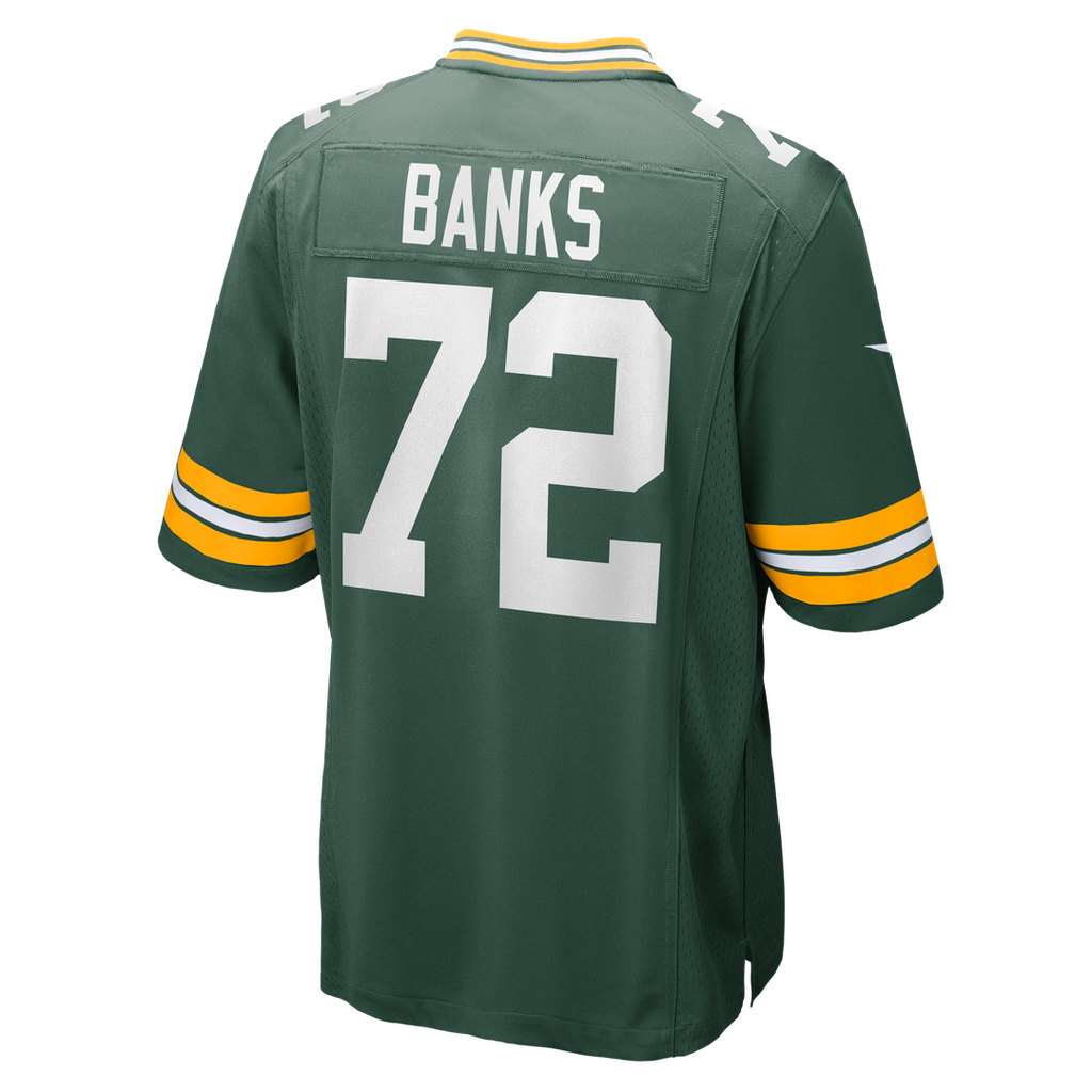 Green Bay Packers Brant Banks Nike Green Team Game Jersey
