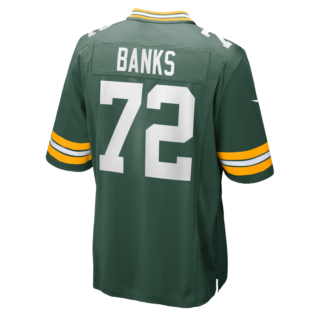 Green Bay Packers Brant Banks Nike Green Team Game Jersey
