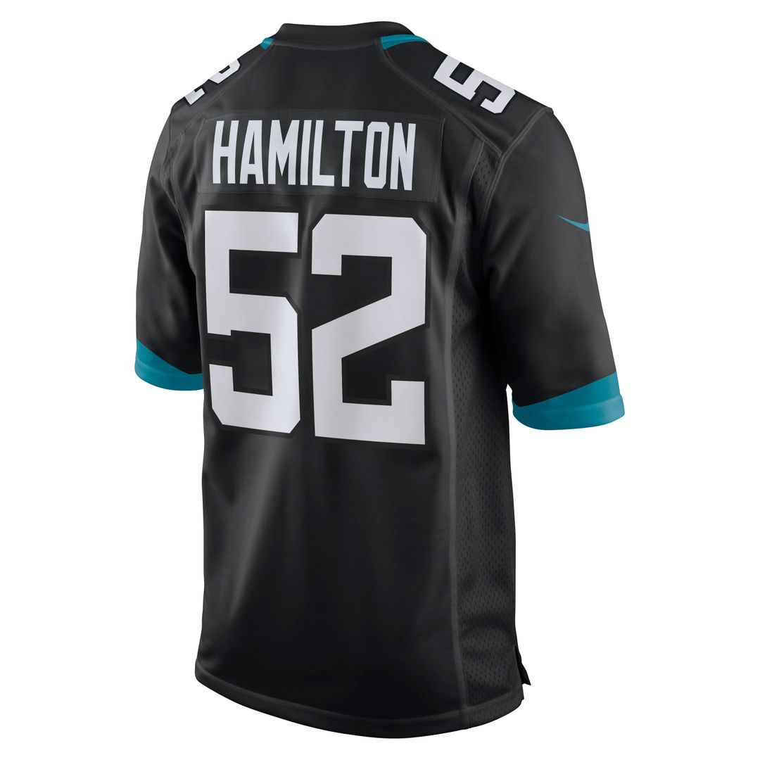 Jacksonville Jaguars DaVon Hamilton Nike Black Game Jersey