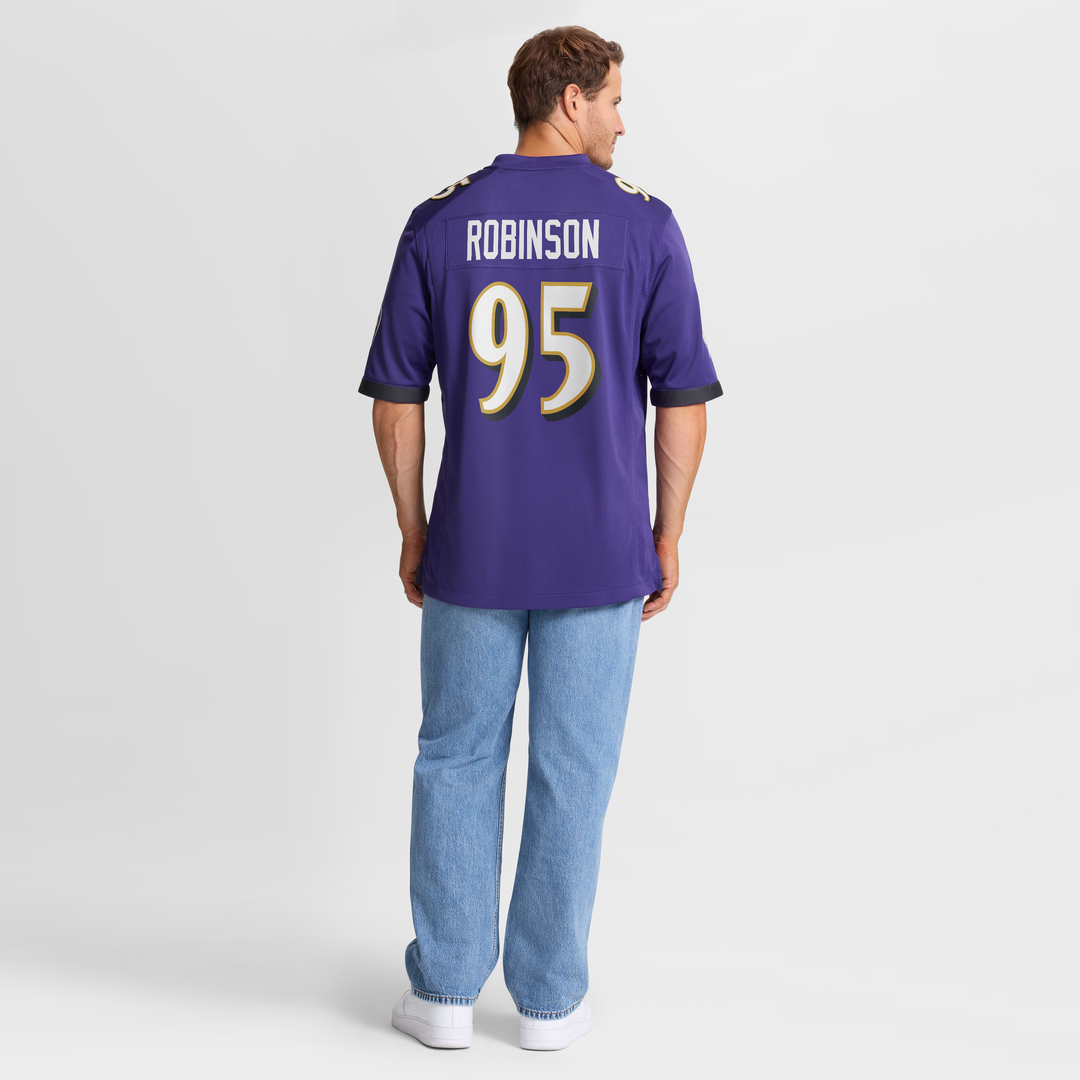 Baltimore Ravens Tavius Robinson Nike Purple Team Game Jersey