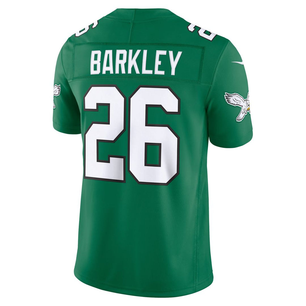Philadelphia Eagles Saquon Barkley Nike Kelly Green Alternate Vapor F.U.S.E. Stitched Limited Jersey