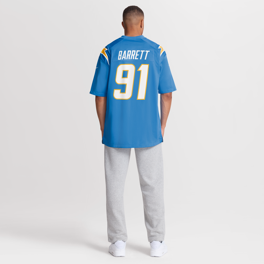 Los Angeles Chargers Nick Barrett Nike Powder Blue Team Game Jersey