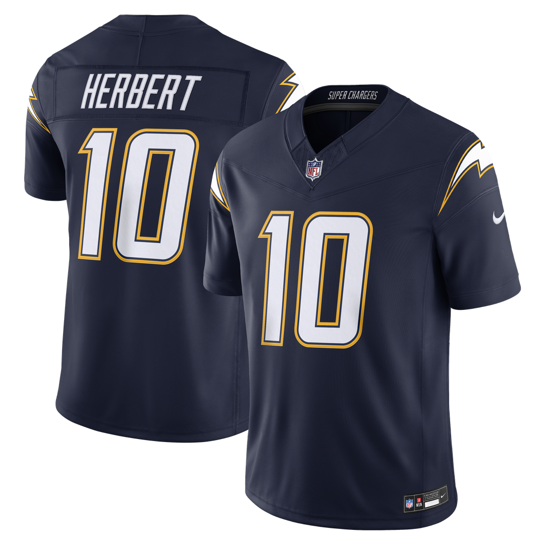 Los Angeles Chargers Justin Herbert Nike Powder Blue Team Vapor F.U.S.E. Stitched Limited Jersey