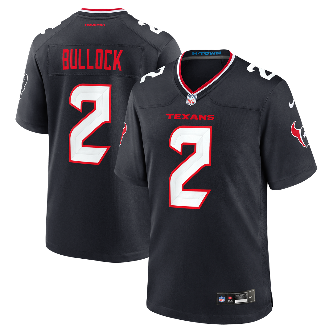 Houston Texans Calen Bullock Nike Navy Team Game Jersey
