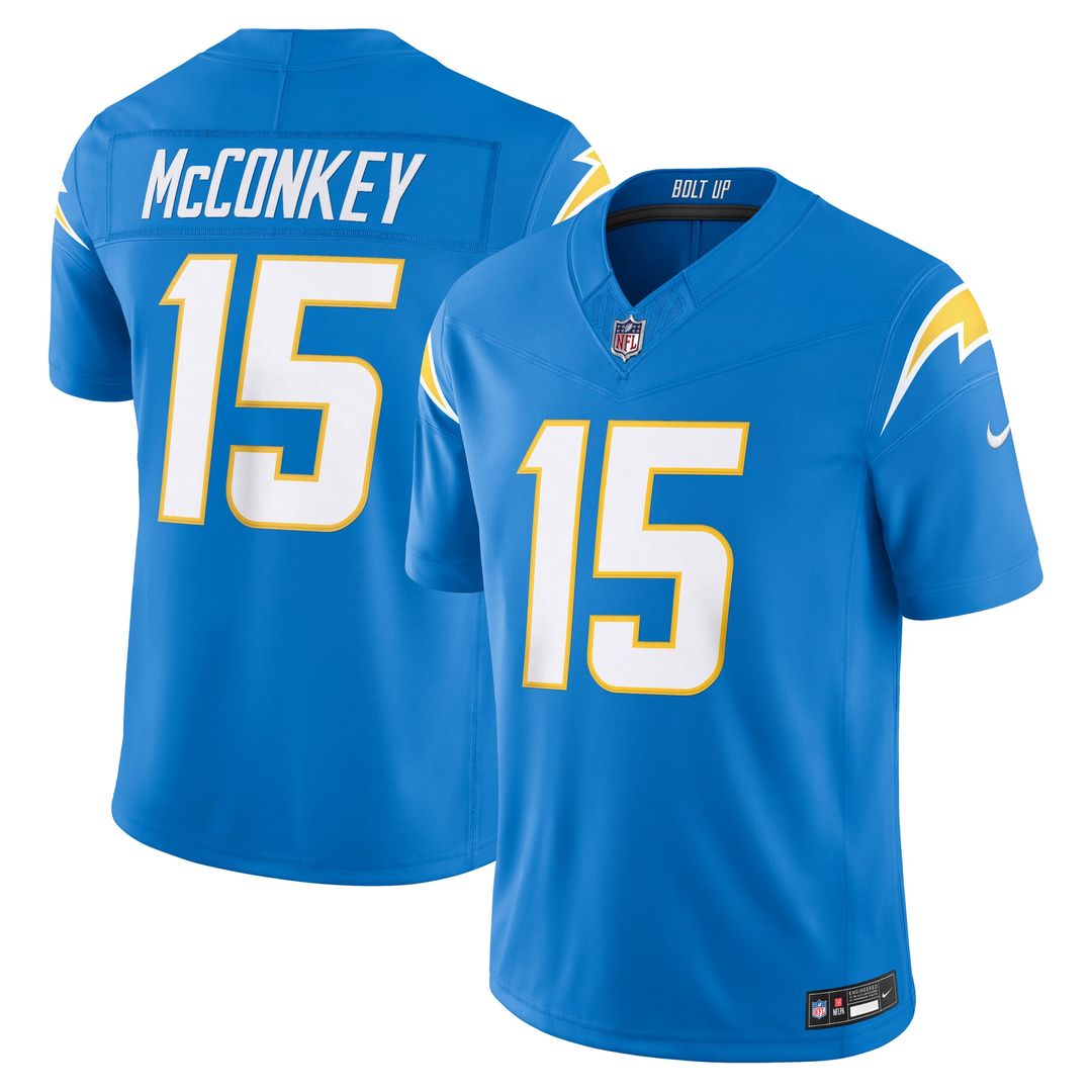Los Angeles Chargers Ladd McConkey Nike Navy Alternate Super Chargers Vapor F.U.S.E. Stitched Limited Jersey