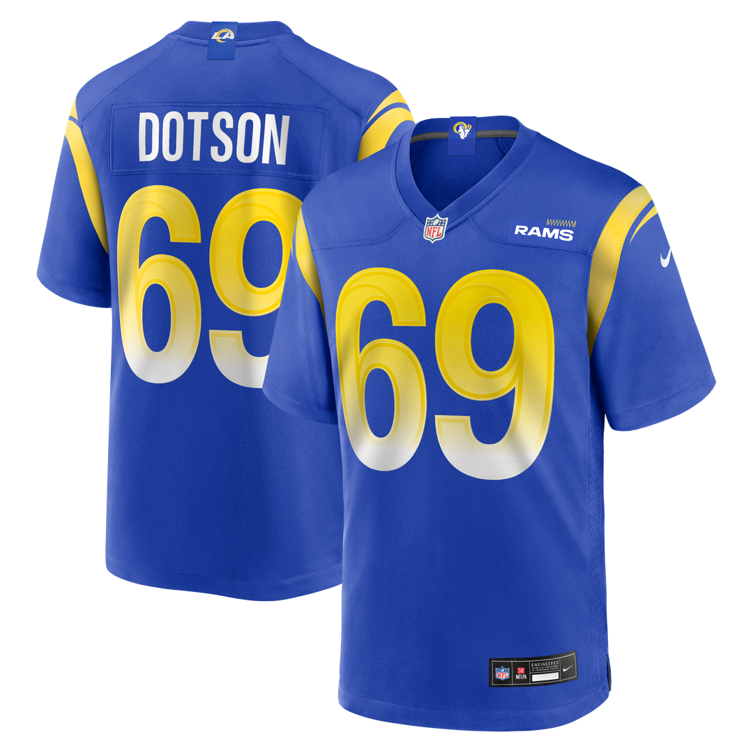 Los Angeles Rams Kevin Dotson Nike Royal Game Jersey
