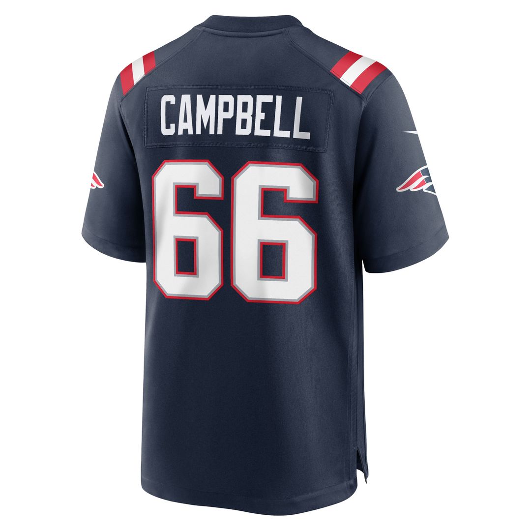 New England Patriots Will Campbell Nike Navy Team Game Jersey