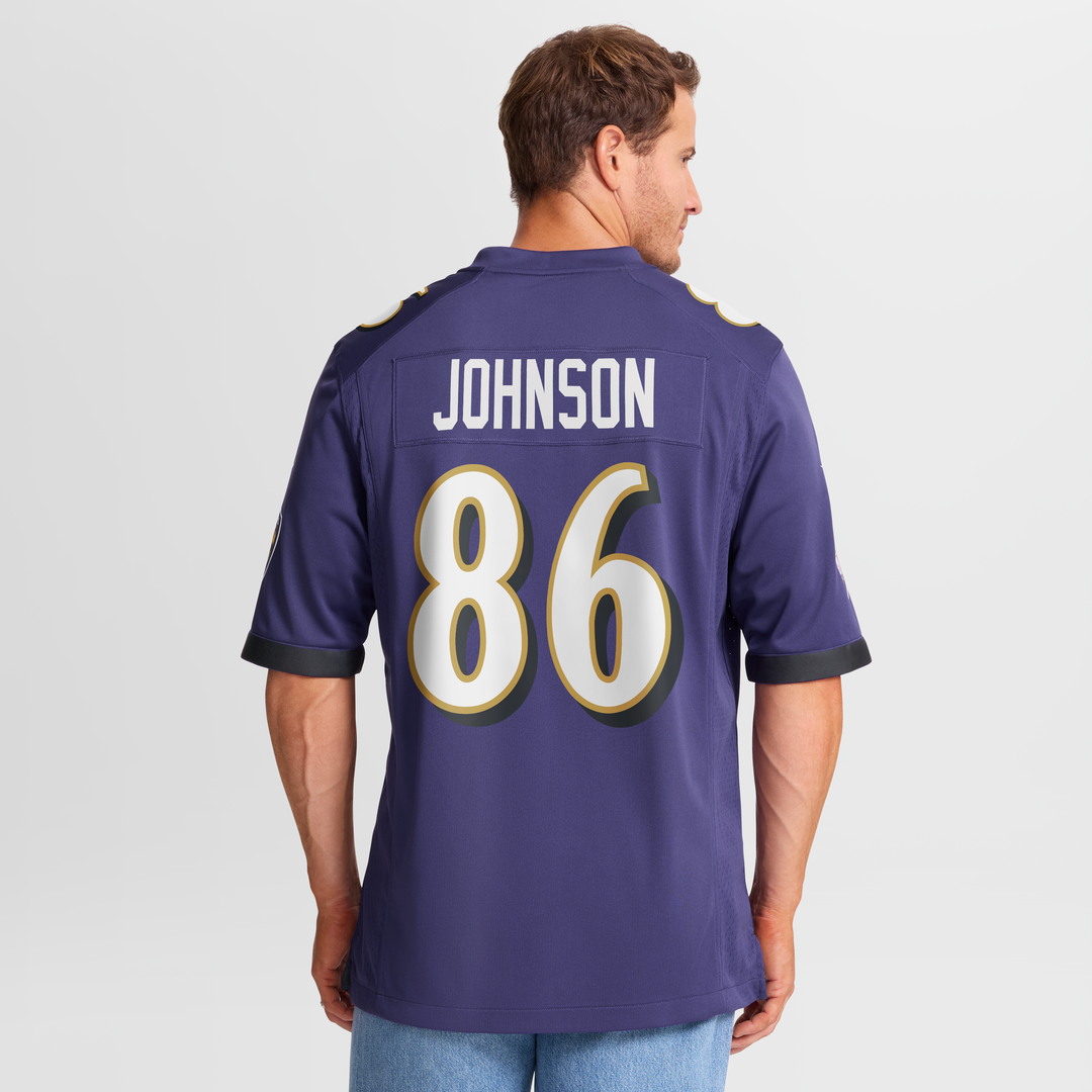 Baltimore Ravens Cornelius Johnson Nike Purple Team Game Jersey