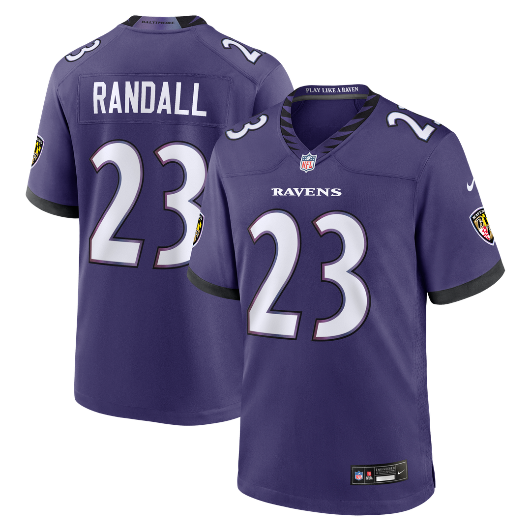 Baltimore Ravens Adam Randall Nike Purple Team Game Jersey