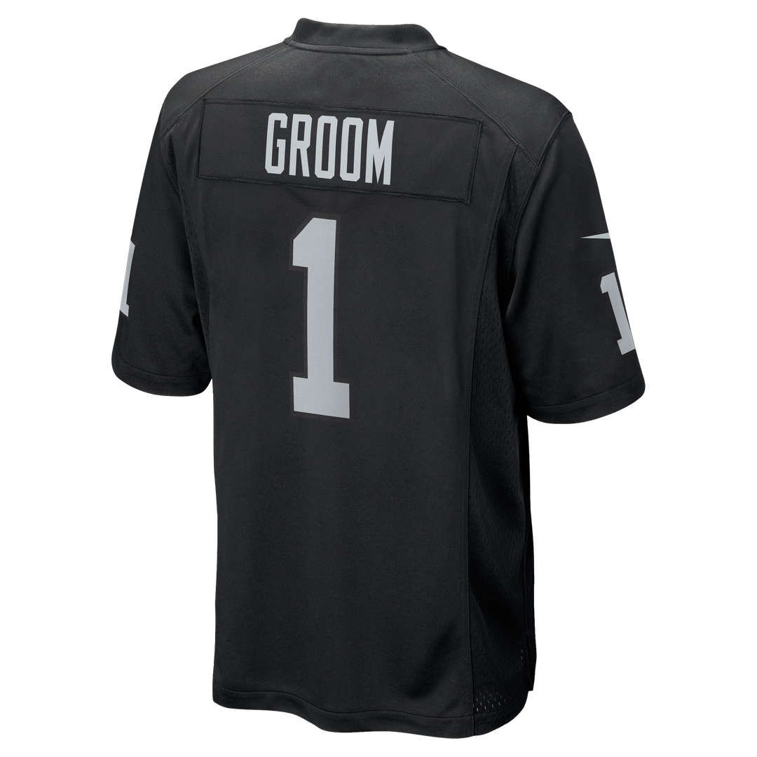 Las Vegas Raiders Number 1 Groom Nike Black Game Jersey