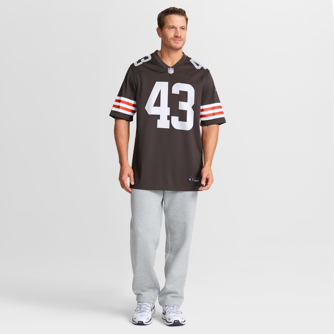 Cleveland Browns Mohamoud Diabate Nike Brown Team Game Jersey