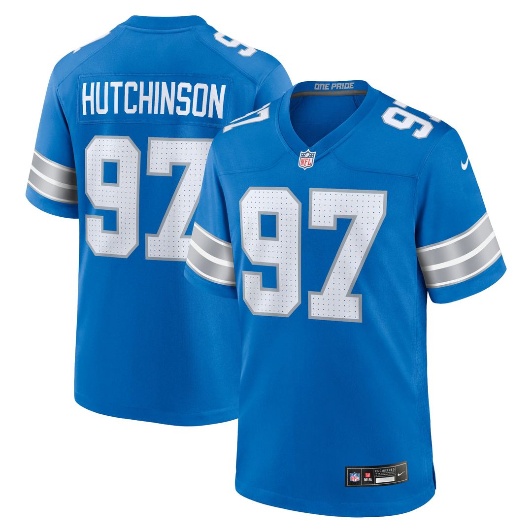 Detroit Lions Aidan Hutchinson Nike Black 2nd Alternate Game Jersey