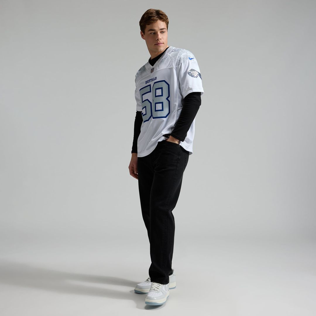 Buffalo Bills Matt Milano Nike White Rivalries Collection Stitched Limited Jersey
