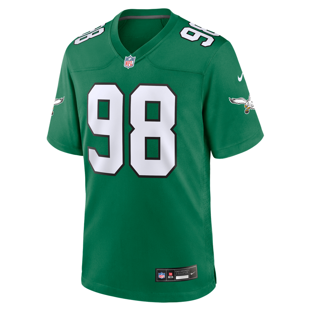 Philadelphia Eagles Jalen Carter Nike Midnight Green Team Game Jersey