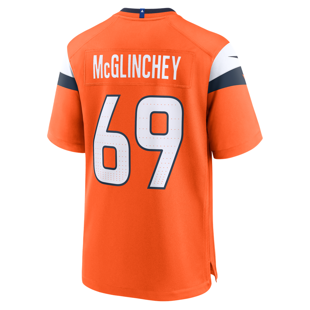 Denver Broncos Mike McGlinchey Nike Orange Team Game Jersey