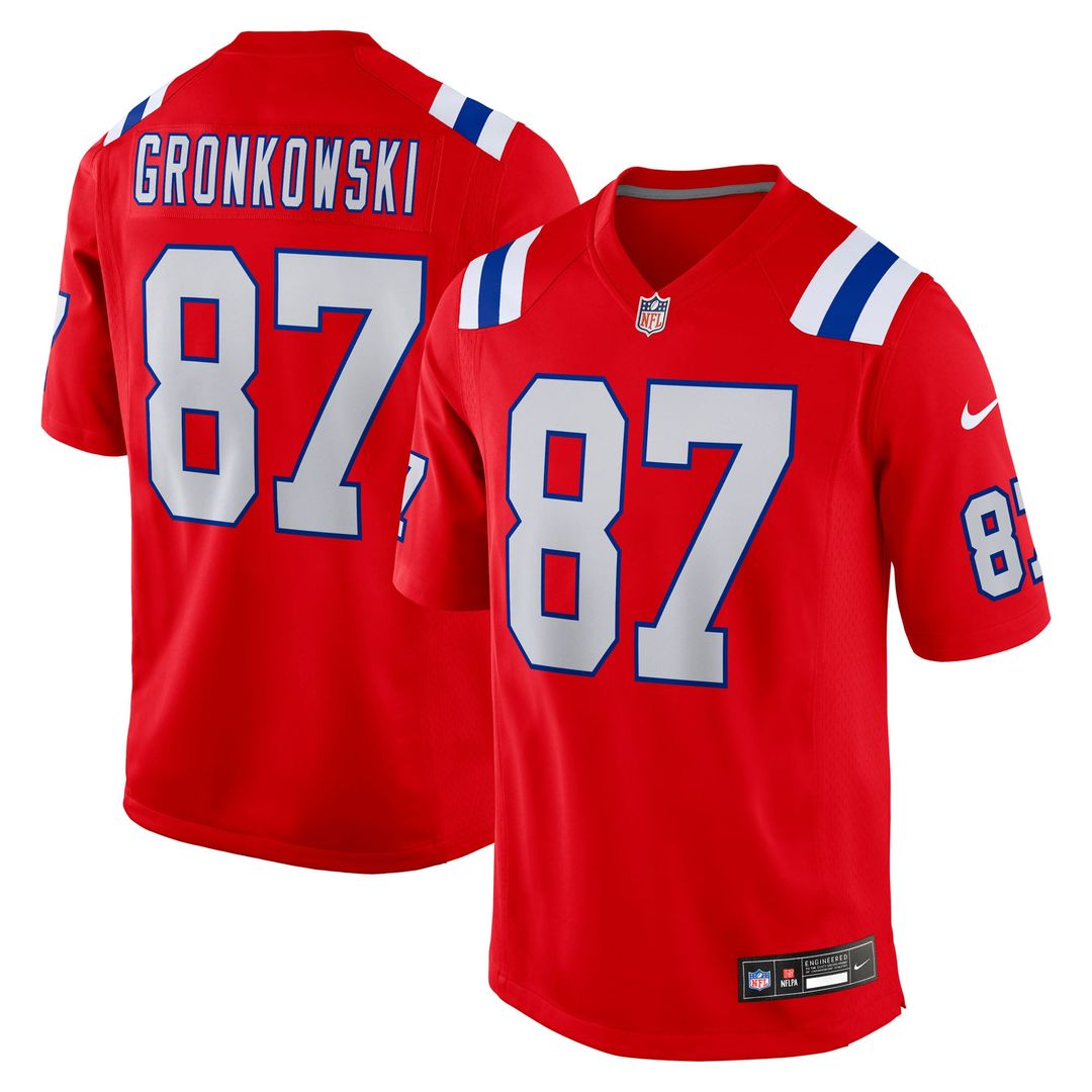 New England Patriots Rob Gronkowski Nike Navy Team Retired Player Game Jersey