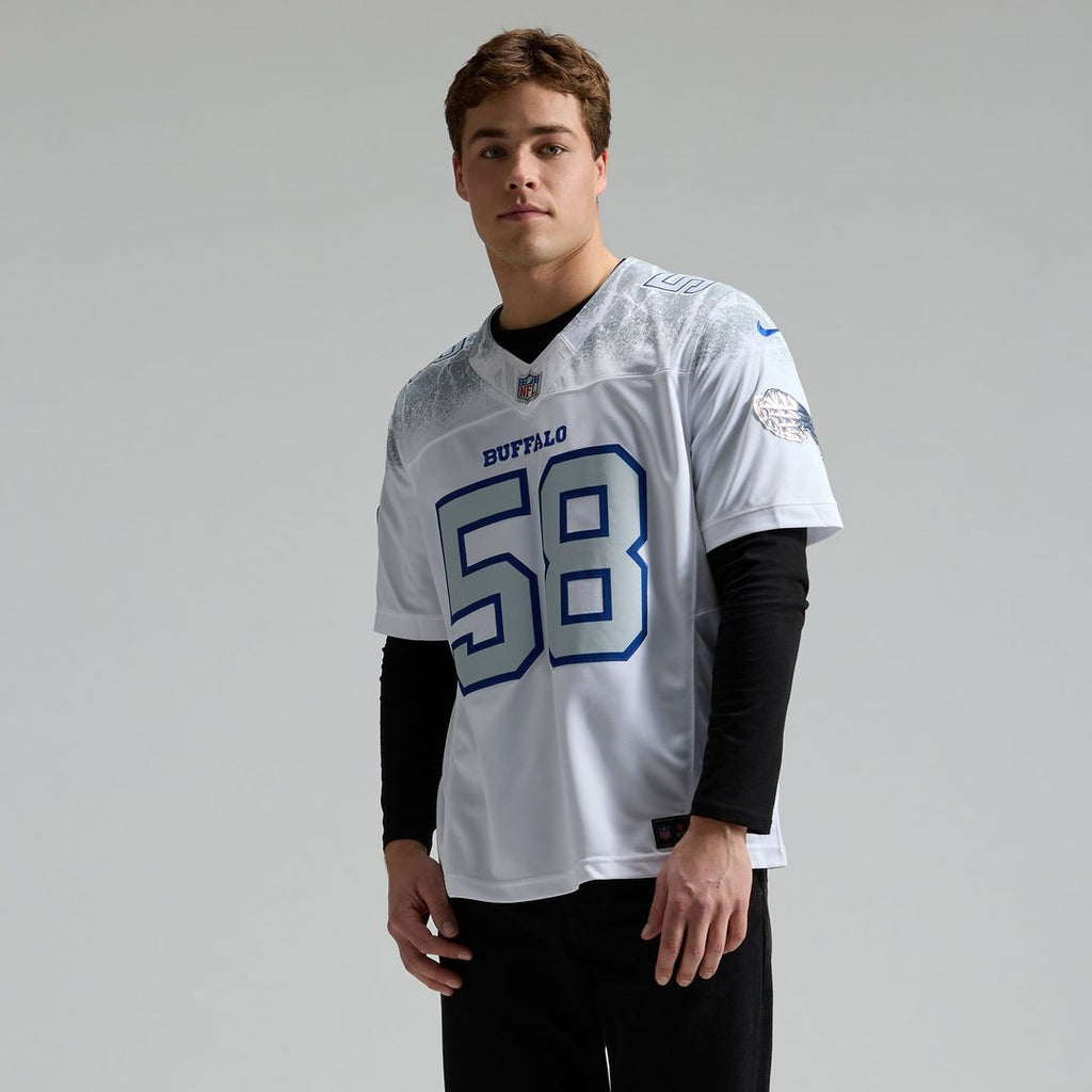 Buffalo Bills Matt Milano Nike White Rivalries Collection Stitched Limited Jersey