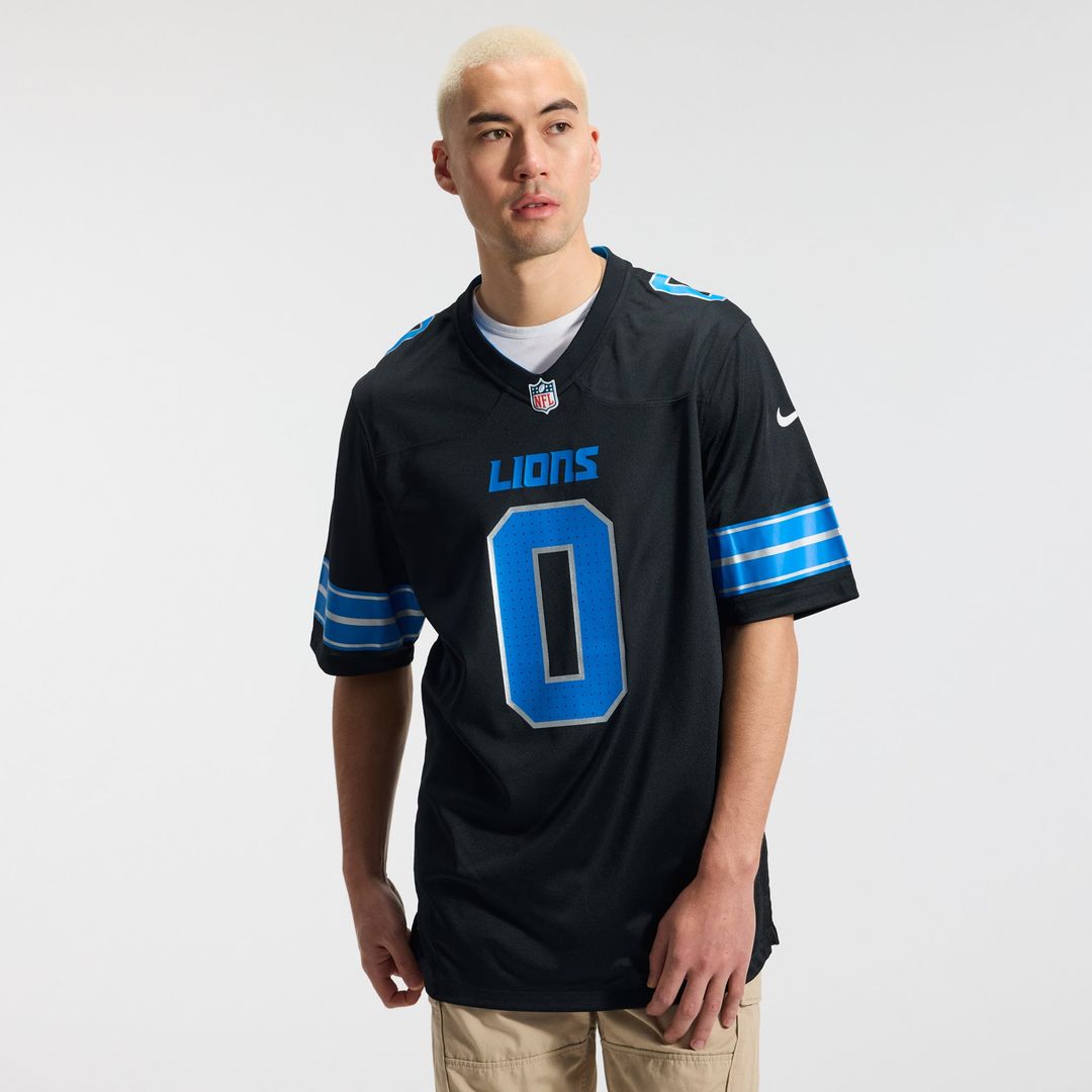 Detroit Lions Jahmyr Gibbs Nike White Game Player Jersey