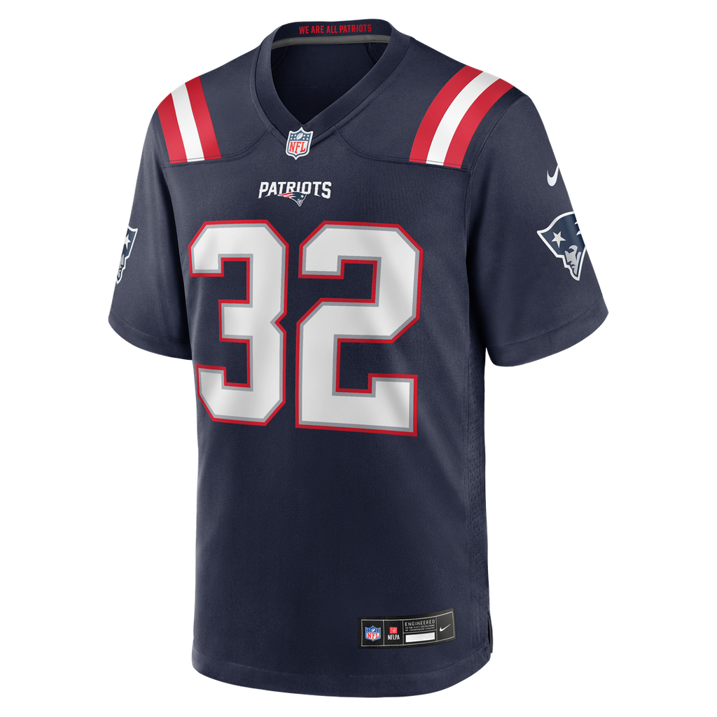 New England Patriots TreVeyon Henderson Nike Red Alternate Game Player Jersey