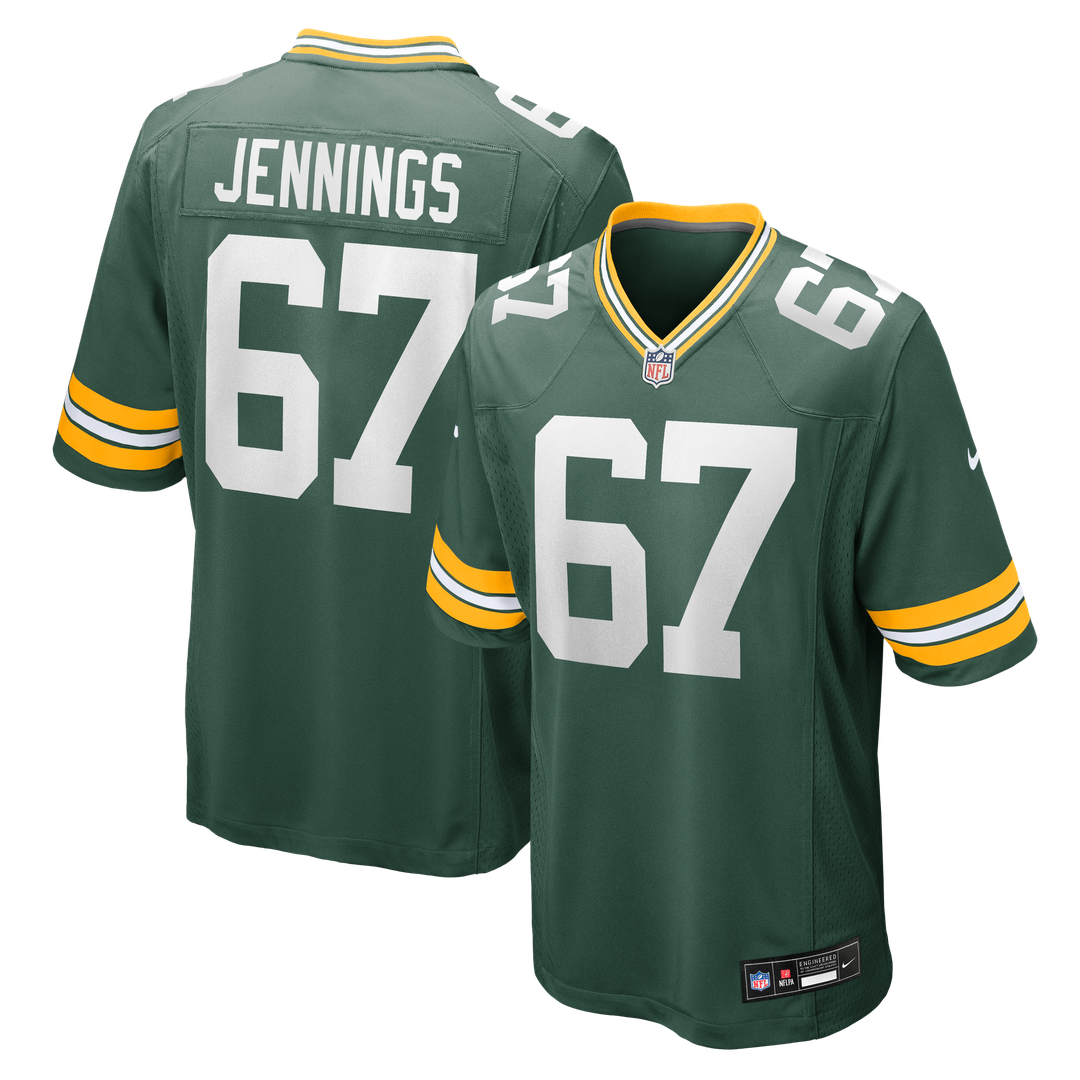 Green Bay Packers Donovan Jennings Nike Green Team Game Jersey
