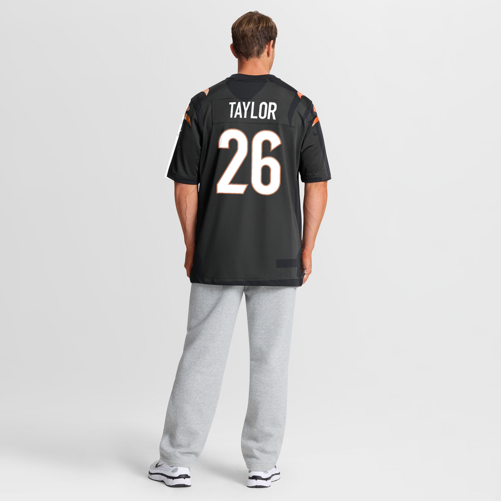Cincinnati Bengals Ja'Sir Taylor Nike Black Team Game Jersey