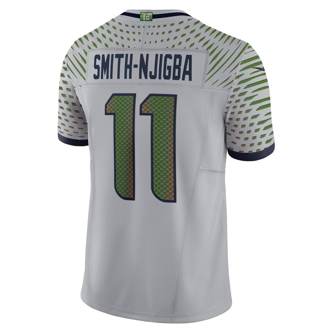 Seattle Seahawks Jaxon Smith-Njigba Nike Gray Rivalries Collection Stitched Limited Jersey