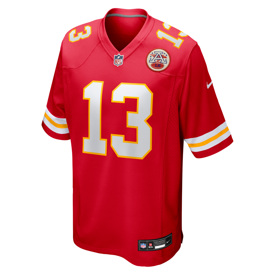 Kansas City Chiefs Nazeeh Johnson Nike Red Game Player Jersey