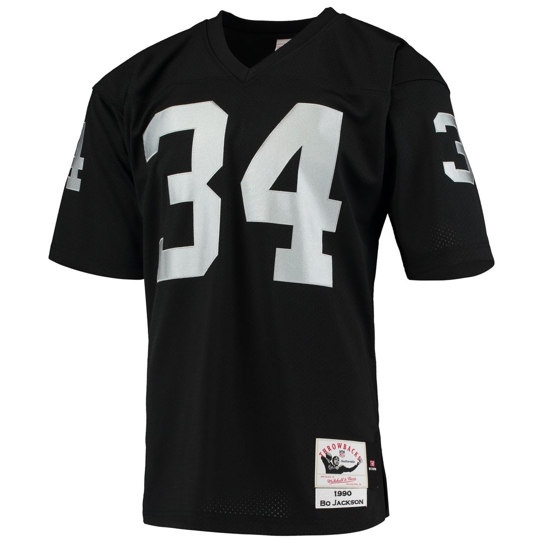 Las Vegas Raiders 1990 Bo Jackson Mitchell & Ness Black Authentic Throwback Retired Player Jersey