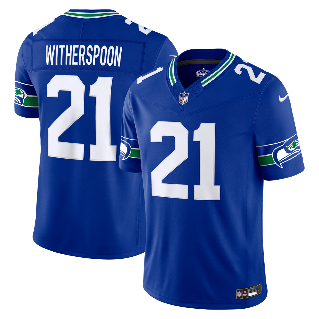 Seattle Seahawks Devon Witherspoon Nike College Navy Team Vapor F.U.S.E. Stitched Limited Jersey