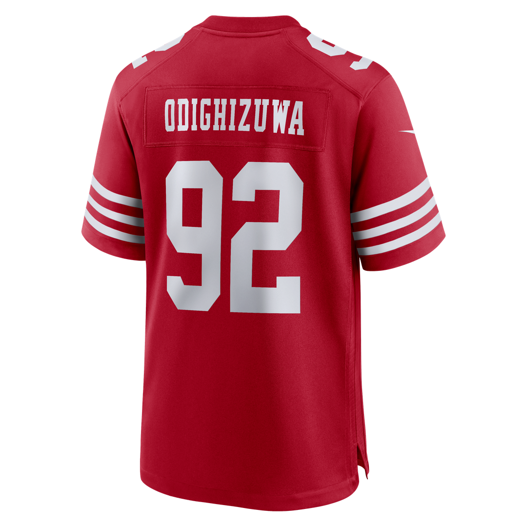 San Francisco 49ers Osa Odighizuwa Nike Scarlet Team Game Jersey