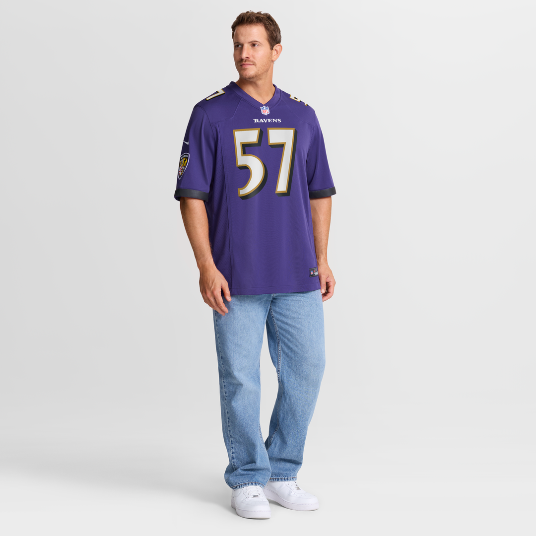 Baltimore Ravens Bart Scott Nike Purple Game Retired Player Jersey