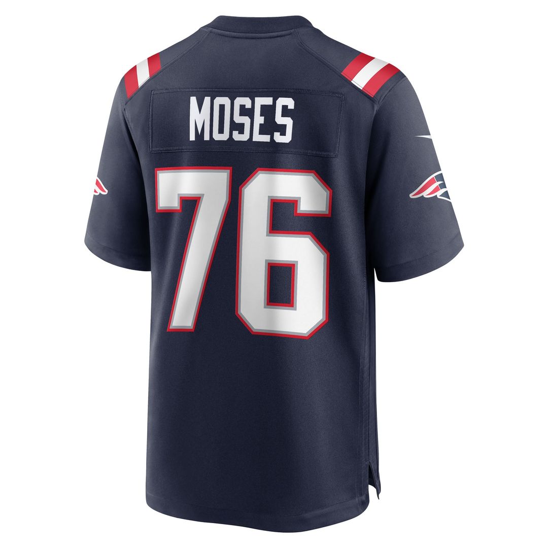 New England Patriots Morgan Moses Nike Navy Team Game Jersey