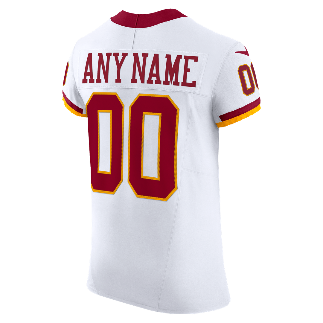 Washington Commanders Nike White Vapor F.U.S.E. Elite Custom Jersey