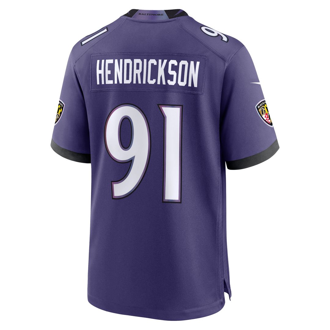 Baltimore Ravens Trey Hendrickson Nike Purple Team Game Jersey