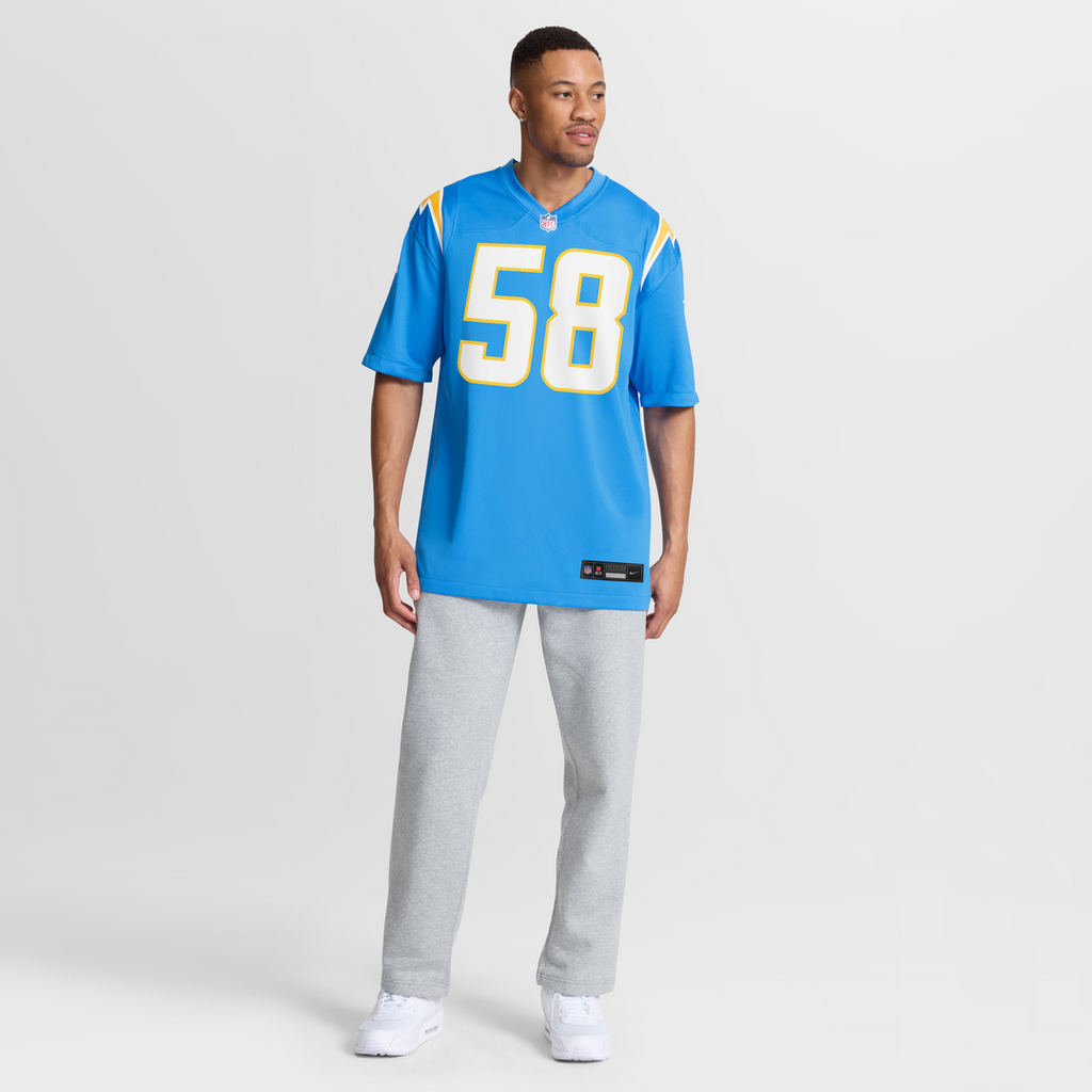 Los Angeles Chargers Tae Crowder Nike Powder Blue Team Game Jersey