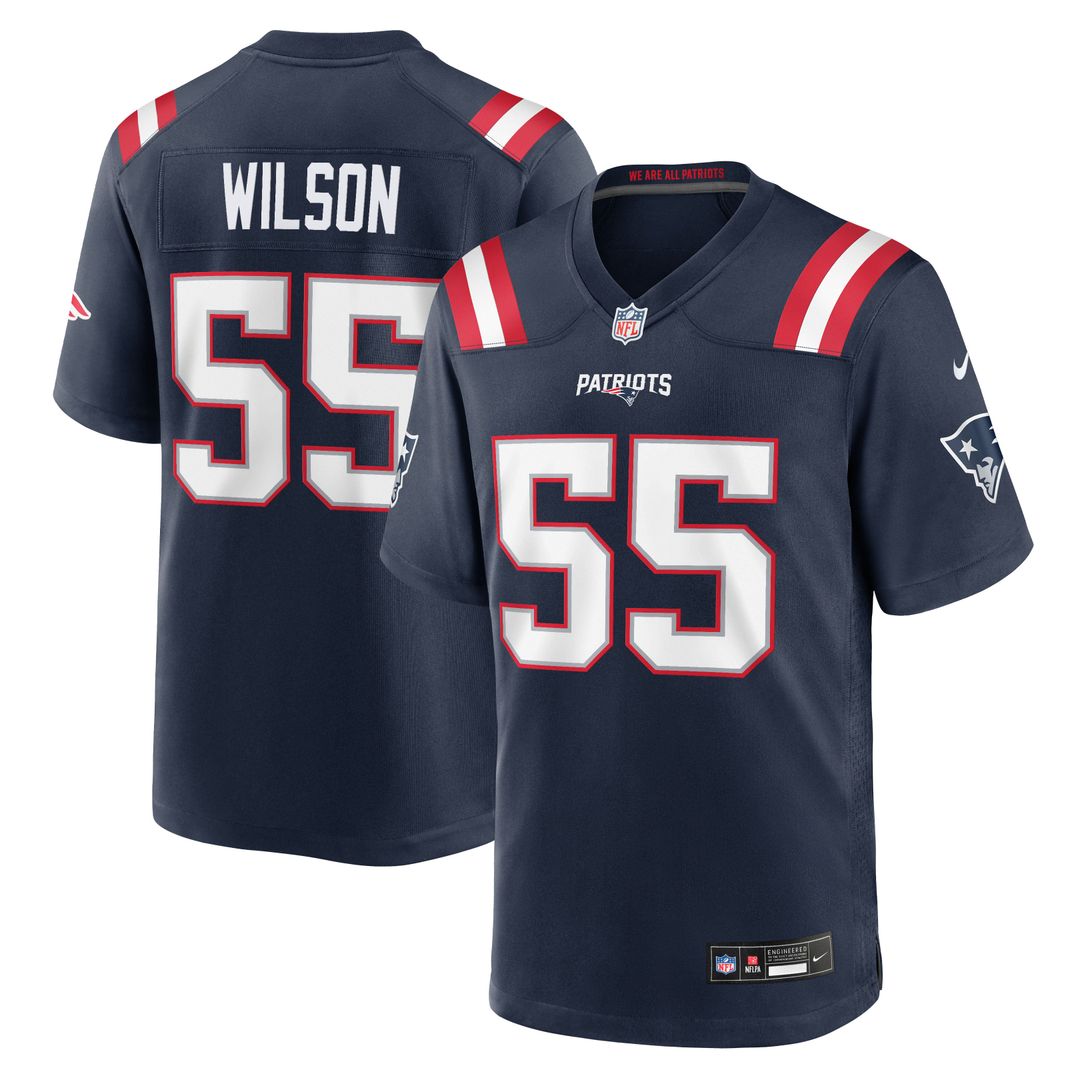 New England Patriots Jared Wilson Nike Navy Team Game Jersey