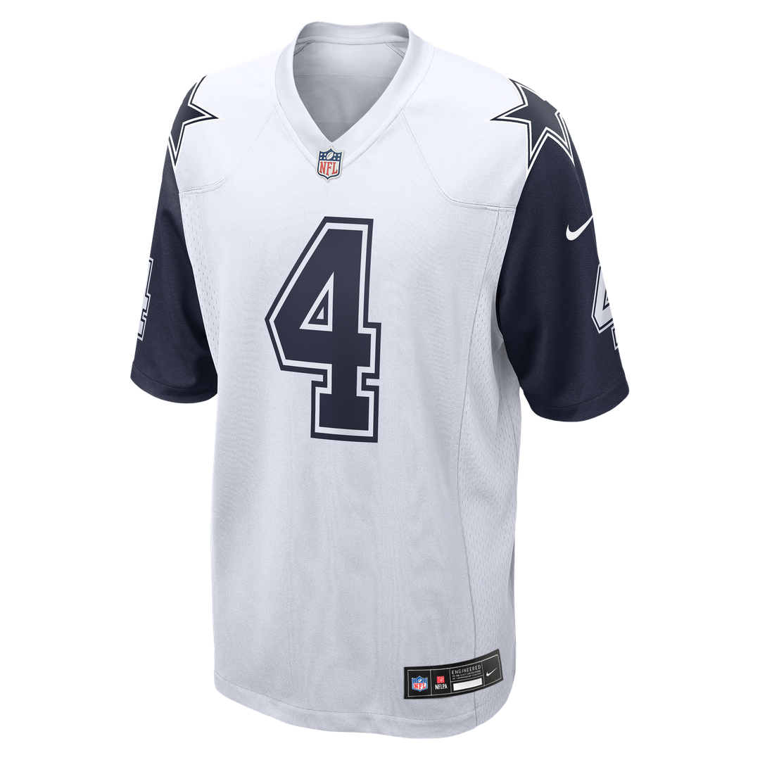 Dallas Cowboys Dak Prescott Nike White Alternate Game Team Jersey