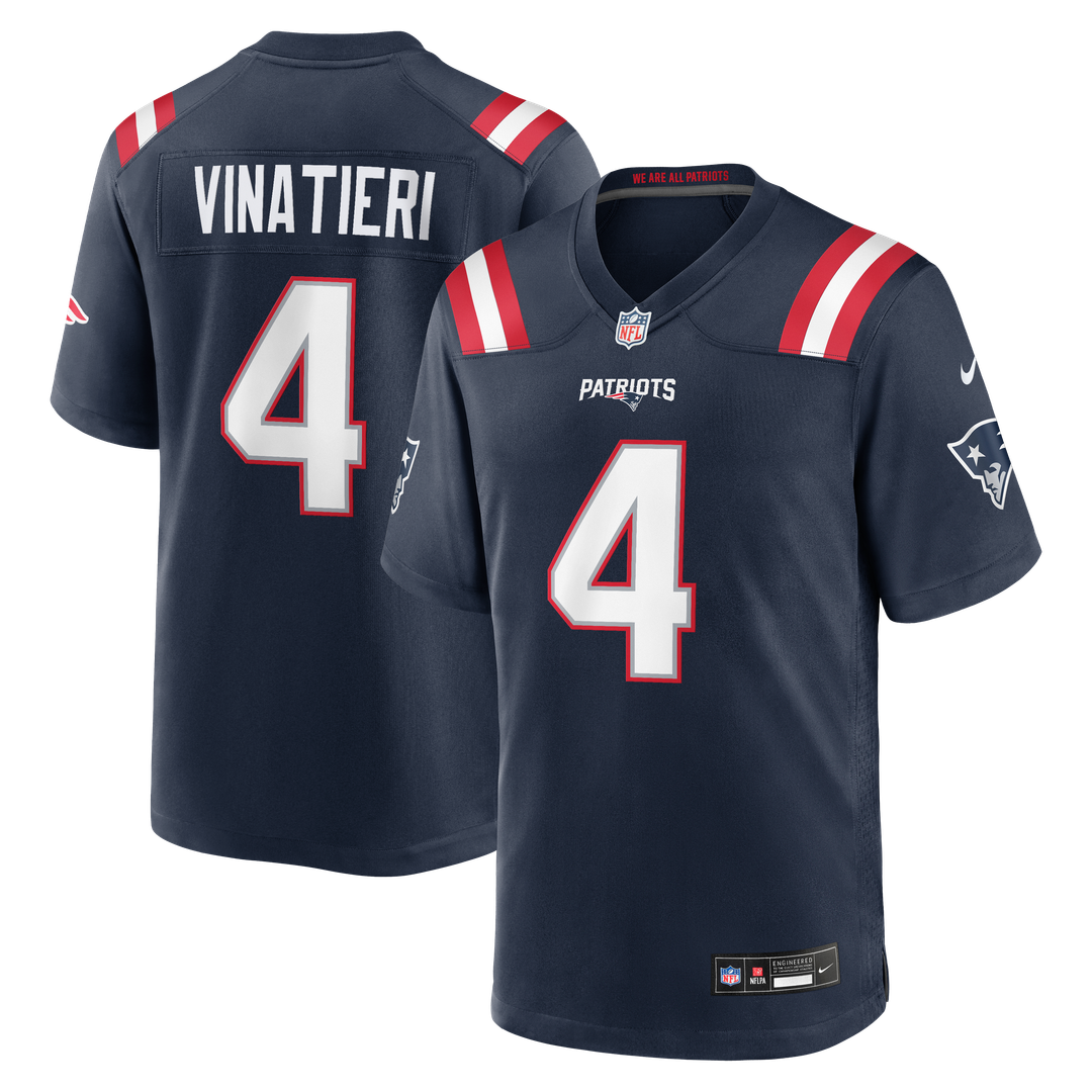 New England Patriots Adam Vinatieri Nike Navy Team Retired Game Jersey