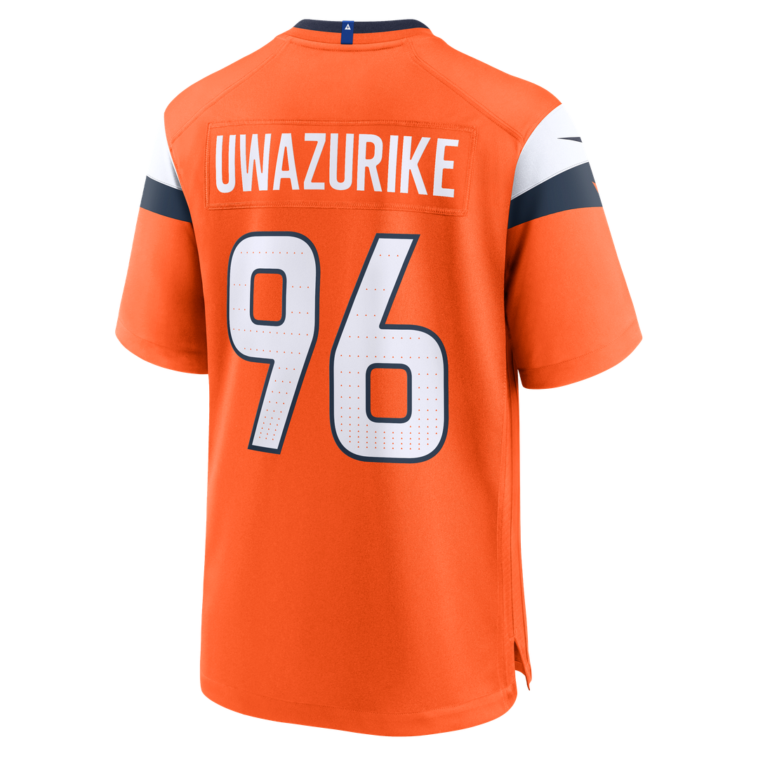 Denver Broncos Eyioma Uwazurike Nike Orange Team Game Jersey