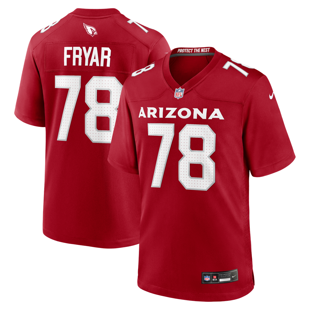 Arizona Cardinals Josh Fryar Nike Cardinal Team Game Jersey
