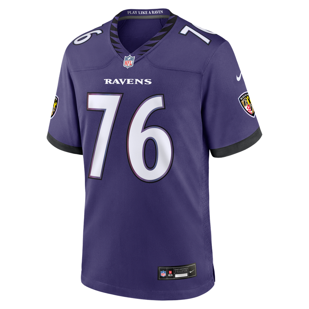 Baltimore Ravens Carson Vinson Nike Purple Team Game Jersey