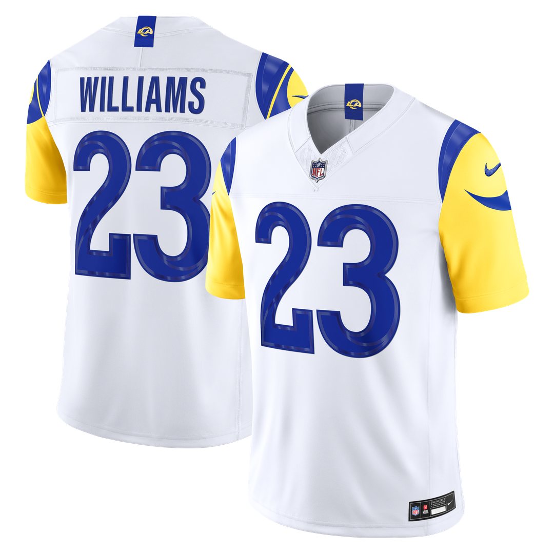 Los Angeles Rams Kyren Williams Nike White Vapor F.U.S.E. Stitched Limited Jersey