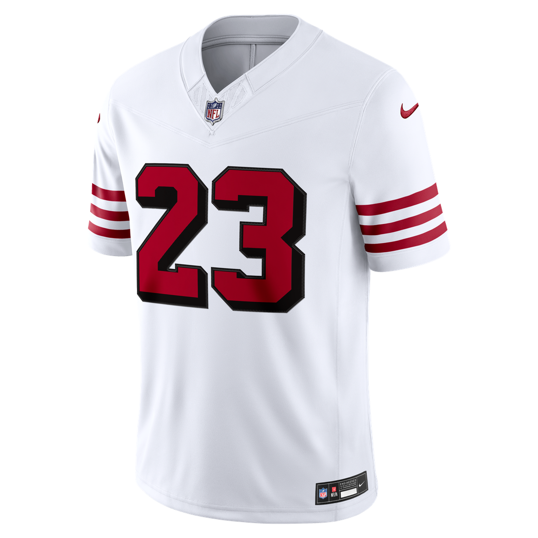San Francisco 49ers Christian McCaffrey Nike White Alternate Vapor F.U.S.E. Stitched Limited Jersey